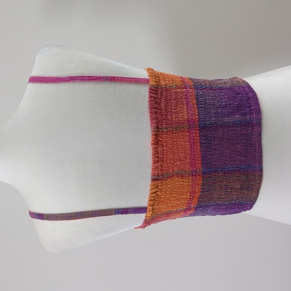 Nadir Positano Cropped Sunset Tartan Bustier - Picture 3 of 10